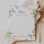 Guld Confetti Eucalyptus Foliage Bröllop Rådkort<br><div class="desc">Detta rådgivningskort för guld konetti eucalyptus foliage bröllop är en perfekt för ett rustiskt bröllop. Konstruktionen har vattenfärgen eucalyptus grönt foliage med guld konetti. De här korten är perfekter för bröllop,  möhippa,  babydusch,  studentfest och mycket mer. Anpassa korten med namn från bruden och brudgummen,  blivande föräldrar eller student.</div>