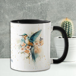 Guld Confetti Fantasy Hummingbird Mugg