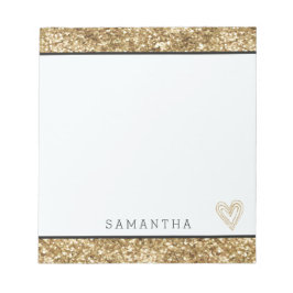 Guld Confetti Glitter Anteckningsblock