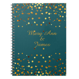 Guld Confetti Glitter Faux Foil Lila craft Anteckn Anteckningsbok