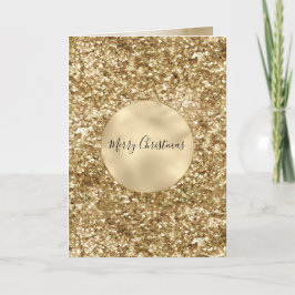 Guld Confetti Glitter jul Kort