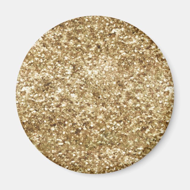 Guld Confetti Glitter Magnet (Framsidan)