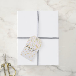 Guld Confetti Gott nytt år Gift Märkres Presentetikett