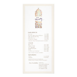 Guld Confetti Hair Spray Hair Salon Service Menu Reklamkort