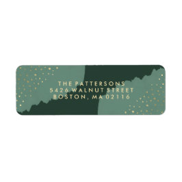 Guld Confetti | HELGDAG ADRESSETIKETTER Returadress Etikett