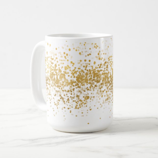 Guld Confetti Kaffemugg (Framsida vänster)
