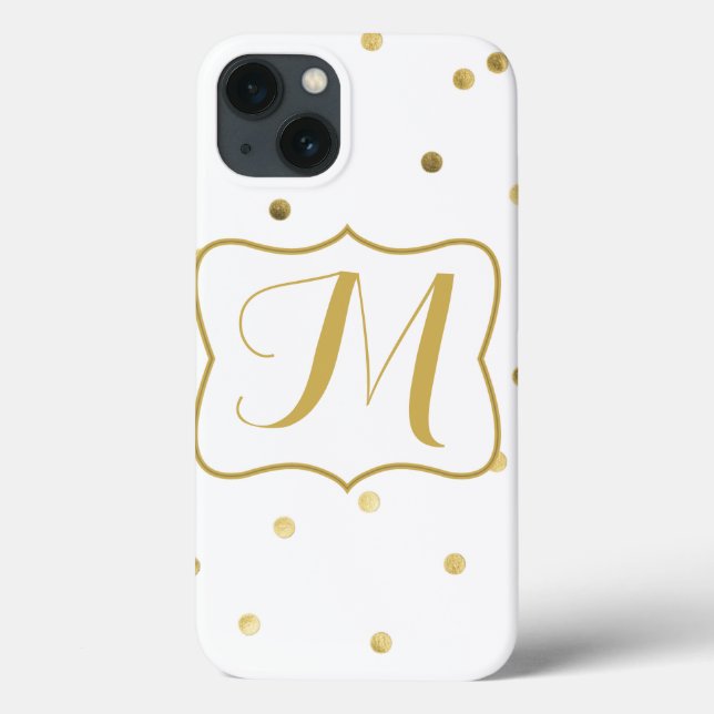 Guld Confetti Monogram IPAD AIR Case (Baksida)