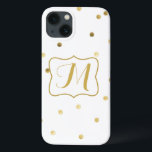 Guld Confetti Monogram Samsung Galaxy Not S4 Fodra<br><div class="desc">Guld Glitter Confetti Dot Polka Nagel Polka Polska Drop Paint Monogram Inledande Personlig Anpassningsbar Fabric Mönster Samsung Galaxy Note S4 Fodral</div>