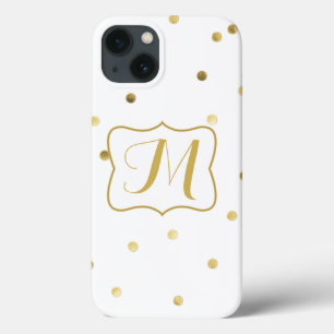 Guld Confetti Monogram Samsung Galaxy Not S4 Fodra