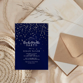 Guld Confetti|Navy Bachelorette Party Guld