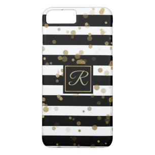 Guld Confetti och Rand iPhone 8 Plus Fodral