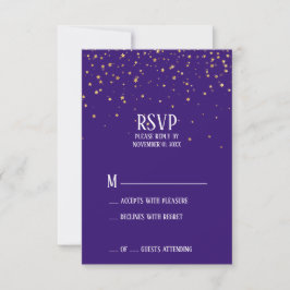 Guld Confetti på Lila OSA kort
