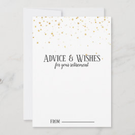 Guld Confetti Pension Advice-kort Rådkort