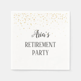 Guld Confetti Pension Party Napkins Pappersservett