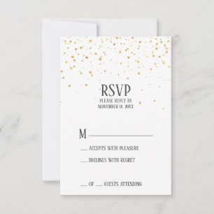 Guld Confetti Pension Party OSA kort