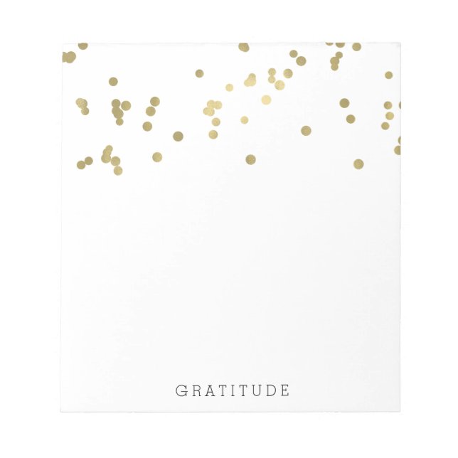 Guld Confetti Personlig Anteckningsblock (Framsida)