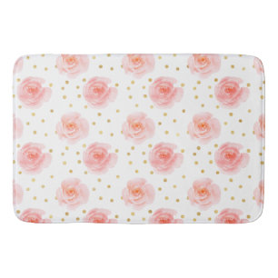 Guld Confetti Rosa Watercolor Ro Badrumsmatta
