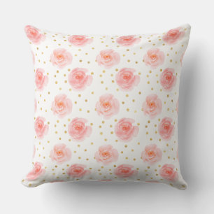 Guld Confetti Rosa Watercolor Ro Kudde
