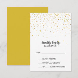 Guld Confetti Simple Bröllop OSA Card Kort