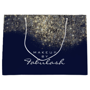 Guld Confetti Sparkly Glitter Blue Navy Möhippa