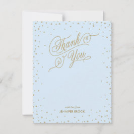 Guld Confetti Stars Blue - Tack-kort Tack Kort