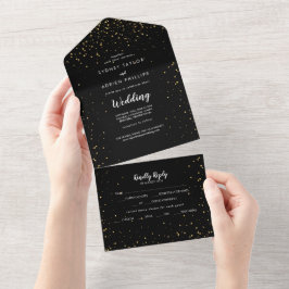 Guld Confetti | Svarta Bröllop