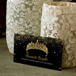 Guld Confetti Tiara Visitkort