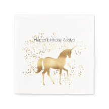 Guld Confetti Unicorn-födelsedag