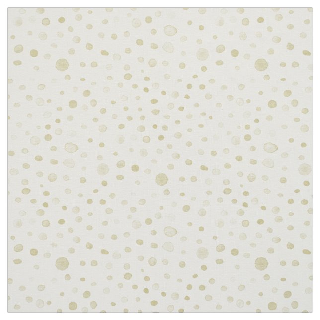 Guld Confetti Watercolor Dots Fabric Tyg (Provkarta)