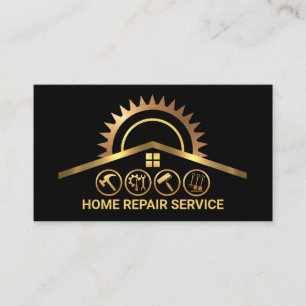 Guld Construction Handyman Verktyg remodeling Visitkort
