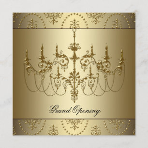 Guld Corporate Business Grand Opening-fest Inbjudningar
