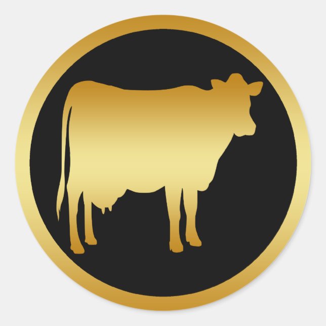 GULD COW RUNT KLISTERMÄRKE (Framsida)