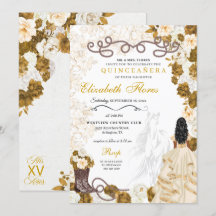 Guld Cowgirl Charro Western Quinceañera