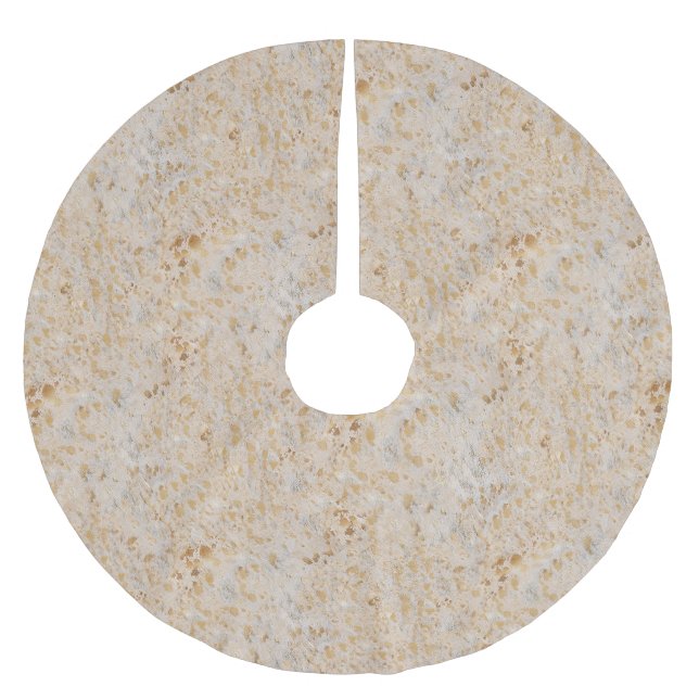 Guld Cowhide Metallic Western Modern jul Julgransmatta Borstad Polyester (Framsidan)