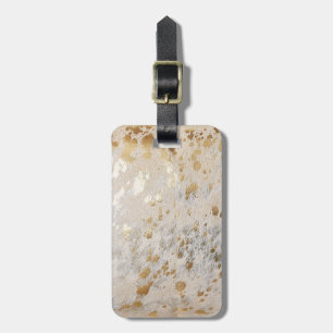 Guld Cowhide Print Metallic iphone case Bagagebricka