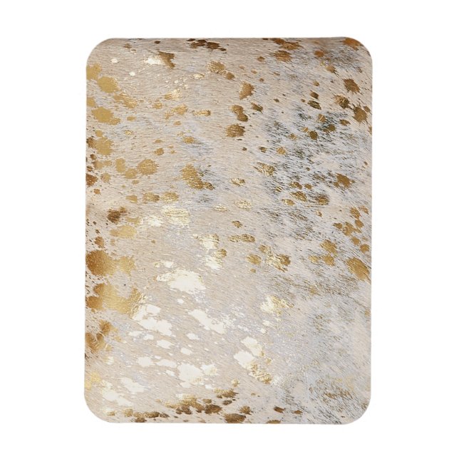 Guld Cowhide Print Metallic Magnet (Vertikal)