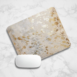 Guld Cowhide Skriv ut metallic Mouse Pad Musmatta