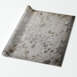 Guld Cowhide Skriv ut papper metallförpackning Presentpapper