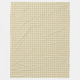 Guld Cream Houndstooth Fleecefilt
