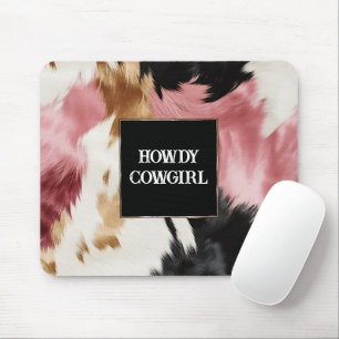 Guld Cream Rosa Black Cowgirl Cowhide Musmatta