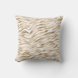 Guld Cream Zebra tryck          Kudde