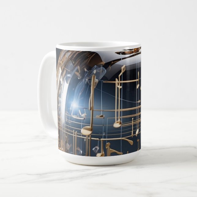 Guld Crystaläpple Mugg - Musikalisk Apple Kaffe Mu (Framsida vänster)