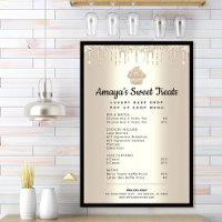 Guld Cupcake Glitter Drips Bageri Konditor Meny