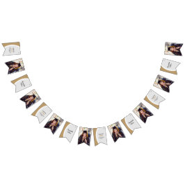 Guld Curved Ram Photo Studenten Vimplar