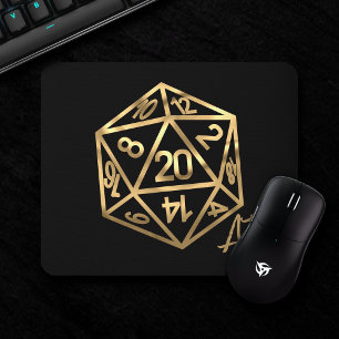 Guld D20 Crit AF Tabletop Role Player Dice Musmatta