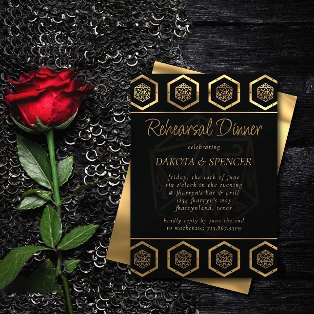 Guld D20 | Upprepningsmiddag för rollspelare i tab Inbjudningar (Skapare uppladdad)