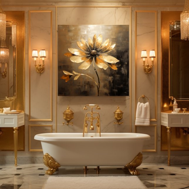 Guld Daisy Canvastryck (For Illustration Purposes Only.
Actual Size May Vary.)