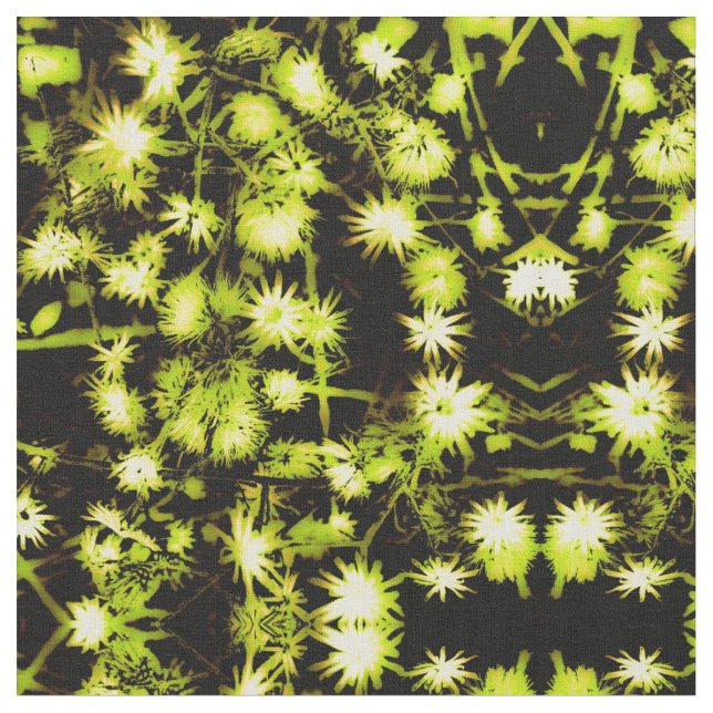 Guld Daisy Fabric Tyg (Närbild)