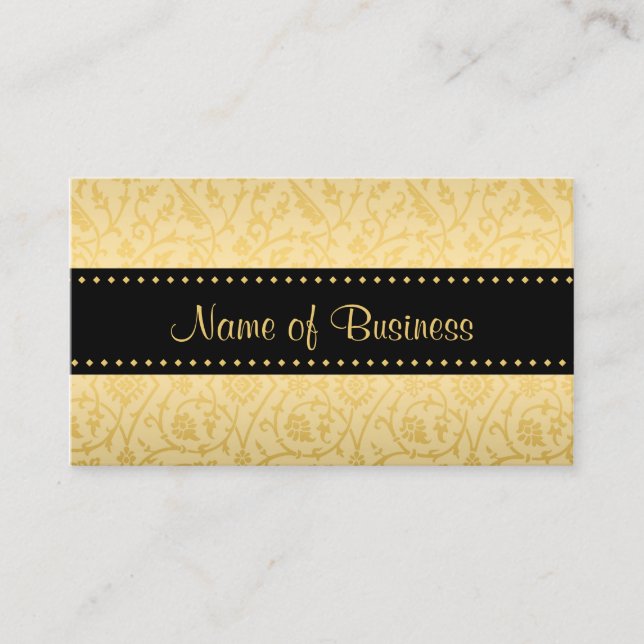 Guld Damask Boutique Visitkort (Framsida)