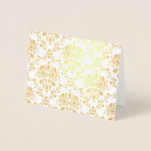 Guld Damask Folierat Kort
